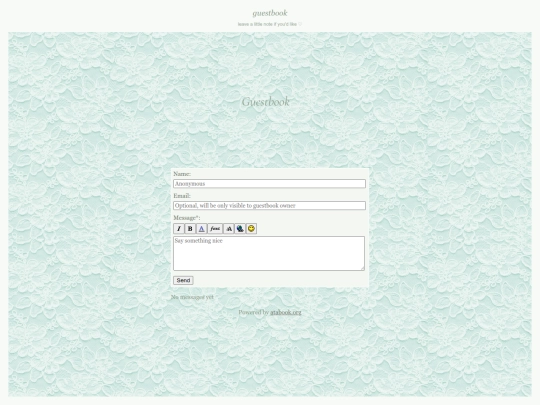 guestbook screenshot