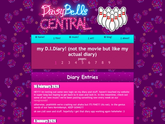 about/diary screenshot
