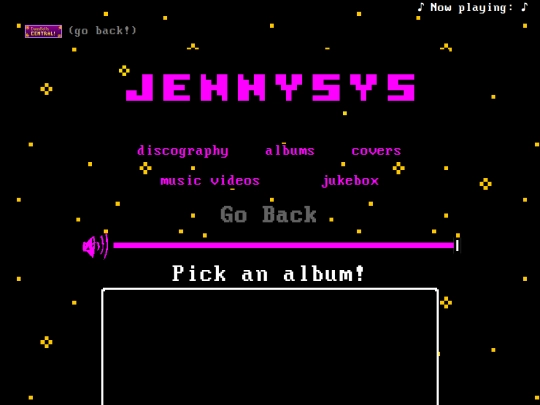 music/discography/albums screenshot
