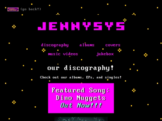 music/discography screenshot