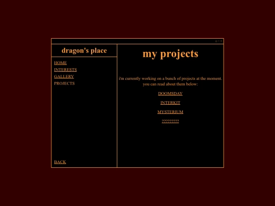 projects screenshot