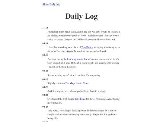 dailylog screenshot