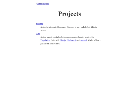 projects screenshot