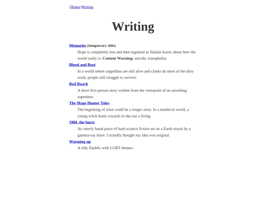 writing screenshot