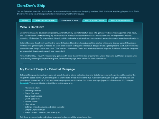 pages/dorcdev_ship screenshot