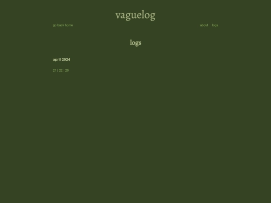 vaguelog/archive screenshot