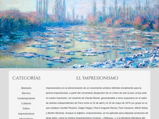 expoart/categorias/impresionismo screenshot