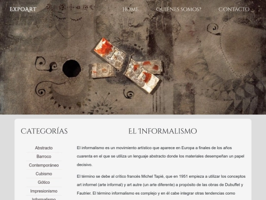 expoart/categorias/informalismo screenshot