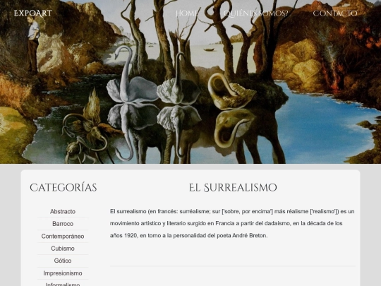 expoart/categorias/surrealismo screenshot