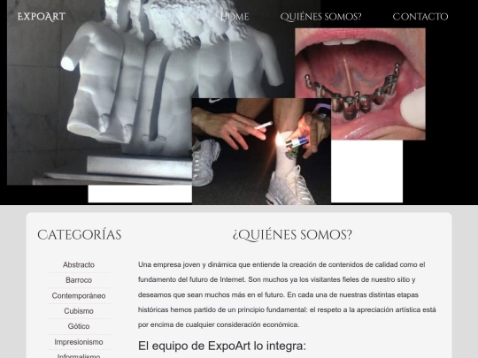 expoart/menu/quienes screenshot
