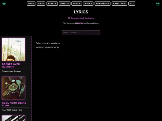 lyrics screenshot