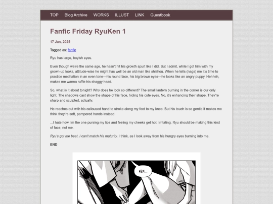 posts/2025-01-17-Fanfic-Friday-RyuKen-1 screenshot