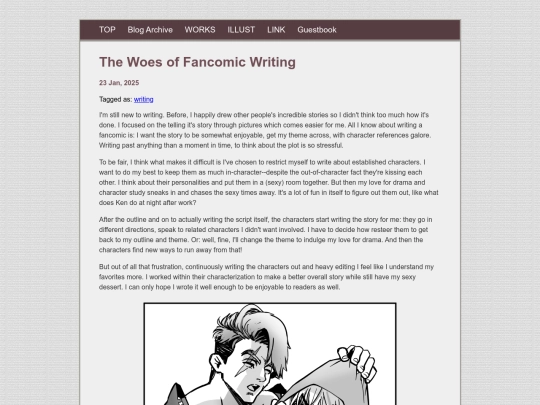 posts/2025-01-23-The-Woes-of-Fancomic-Writing screenshot