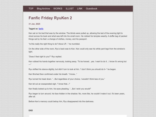 posts/2025-01-31-Fanfic-Friday-RyuKen-2 screenshot