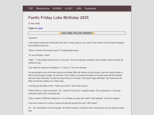 posts/2025-02-21-Fanfic-Friday-Luke-Birthday-2025 screenshot
