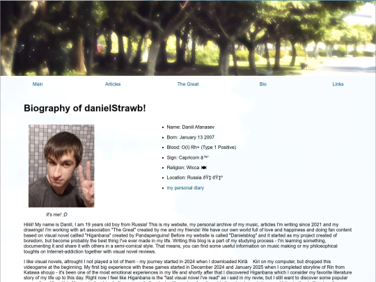 bio screenshot