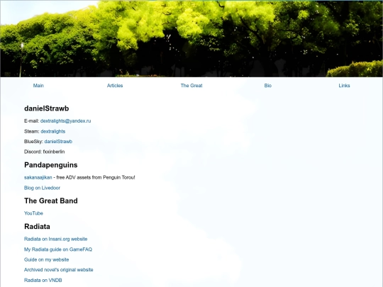 links screenshot