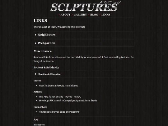links screenshot