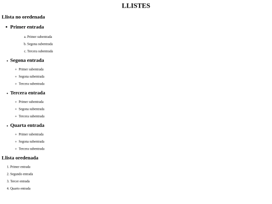 Llistes screenshot