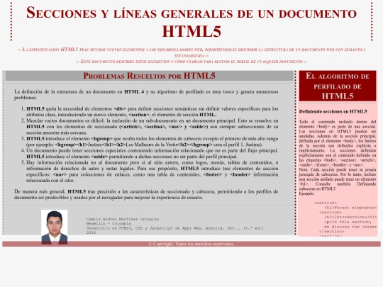 Secciones screenshot