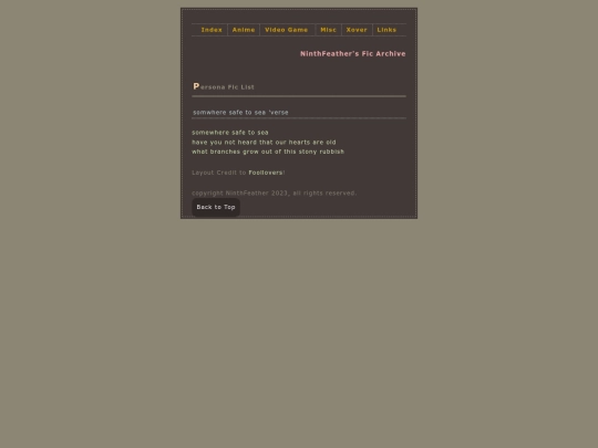 video_game_fic/persona_fic/persona_fic_index screenshot