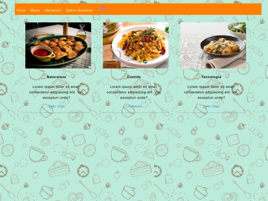 Menu screenshot
