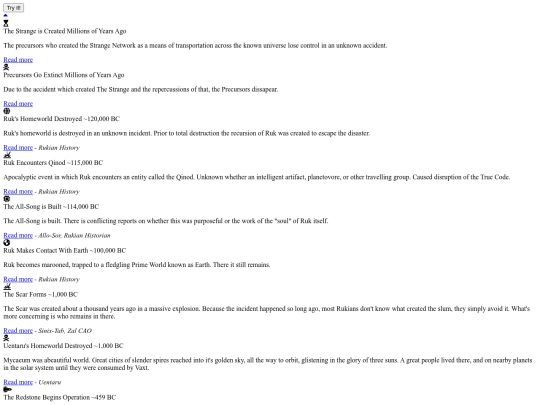 Archive/timeline screenshot