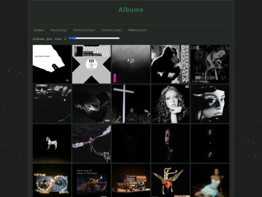 pages/favs/albums screenshot