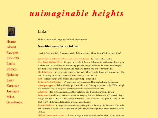 links screenshot