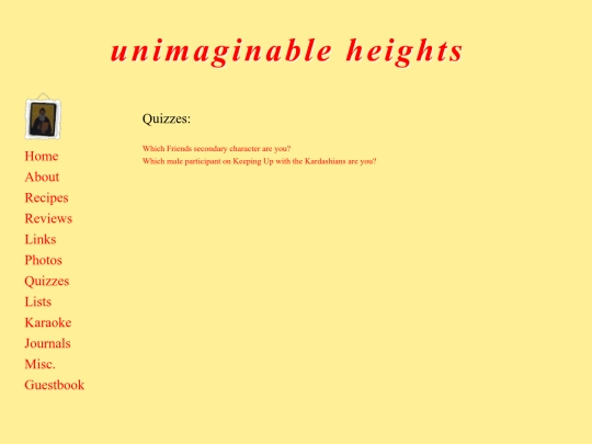 quizzes screenshot
