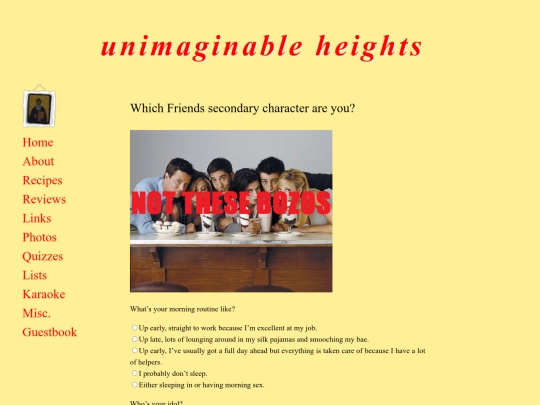 quizzes/friends screenshot