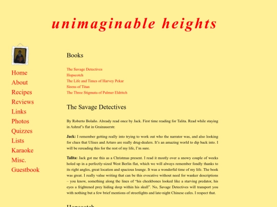 reviews/books screenshot