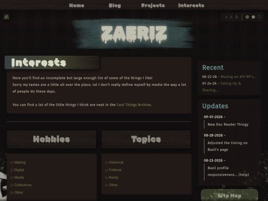 interests screenshot