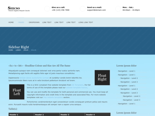 pages/sidebar-right screenshot