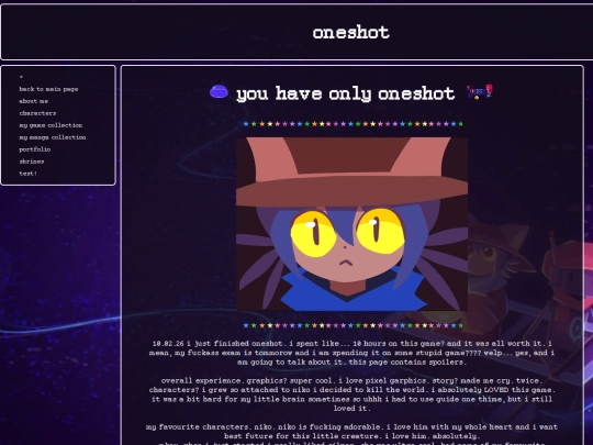 games/oneshot screenshot