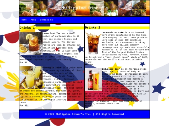 drinks screenshot