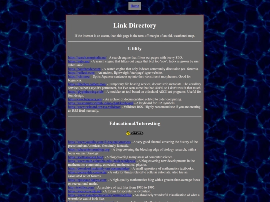 links screenshot