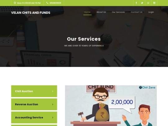 Velan Chitfunds/services screenshot