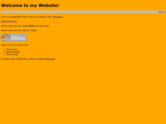 testingpage screenshot