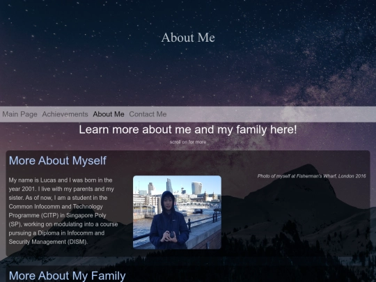 aboutme screenshot