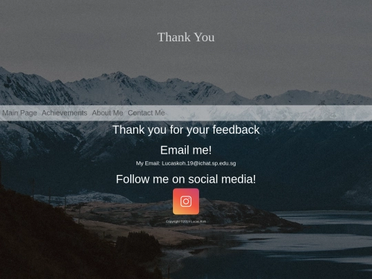 thankyou screenshot