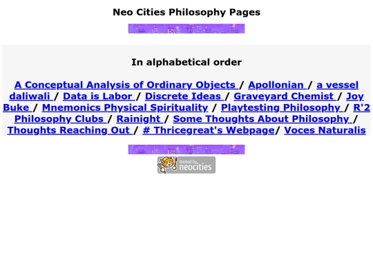 neocitiesphilosophypages screenshot