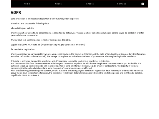 GDPR screenshot