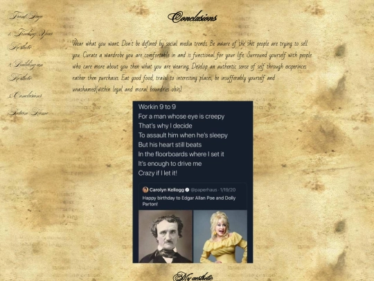 Aesthetics Zine/conclusions screenshot