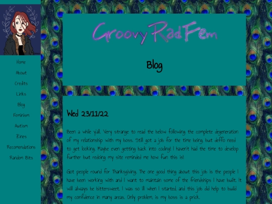 Blog screenshot