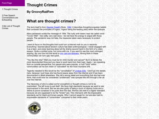 Thought Crime Zine/tc1 screenshot