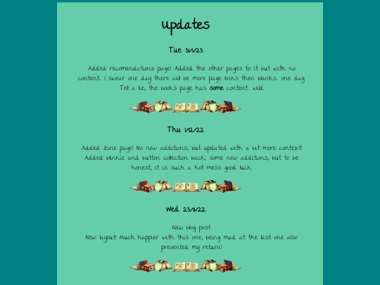 updates screenshot