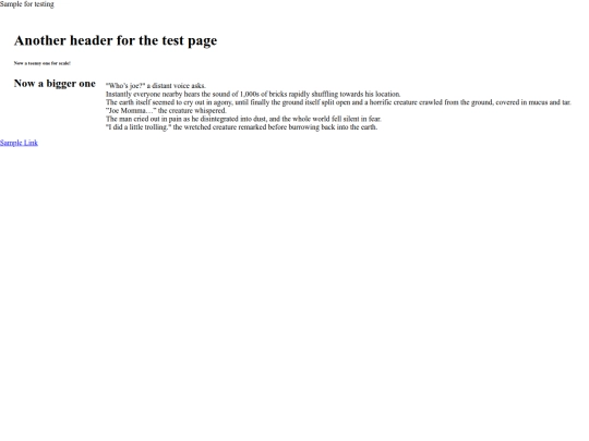 test screenshot