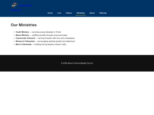 ministries screenshot
