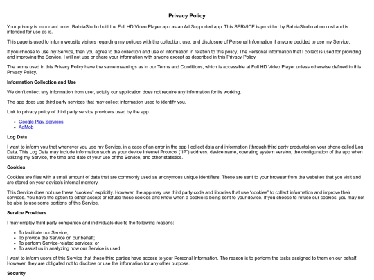 bahria-player-privacy-policy screenshot